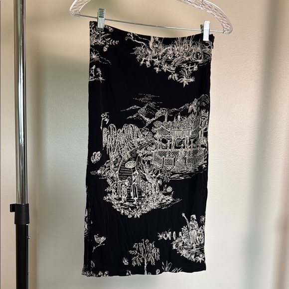 Elegant Black and White Printed Skirt 90s vintage Guess - Picture 1 of 4